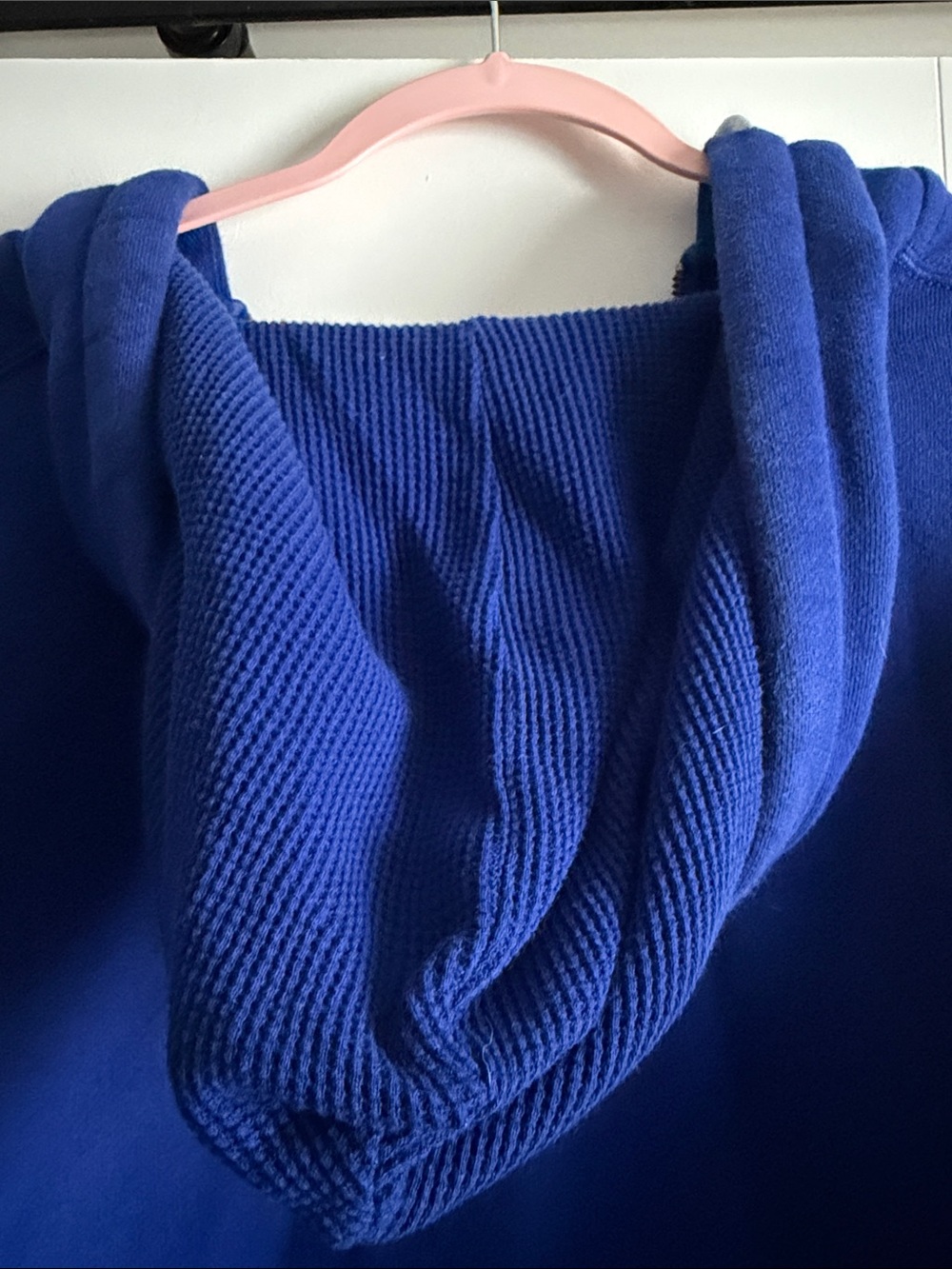 Polo by Ralph Lauren Men’s Blue Zip-Up Hoodie with Waffle Knit Hood - Picture 5 of 5